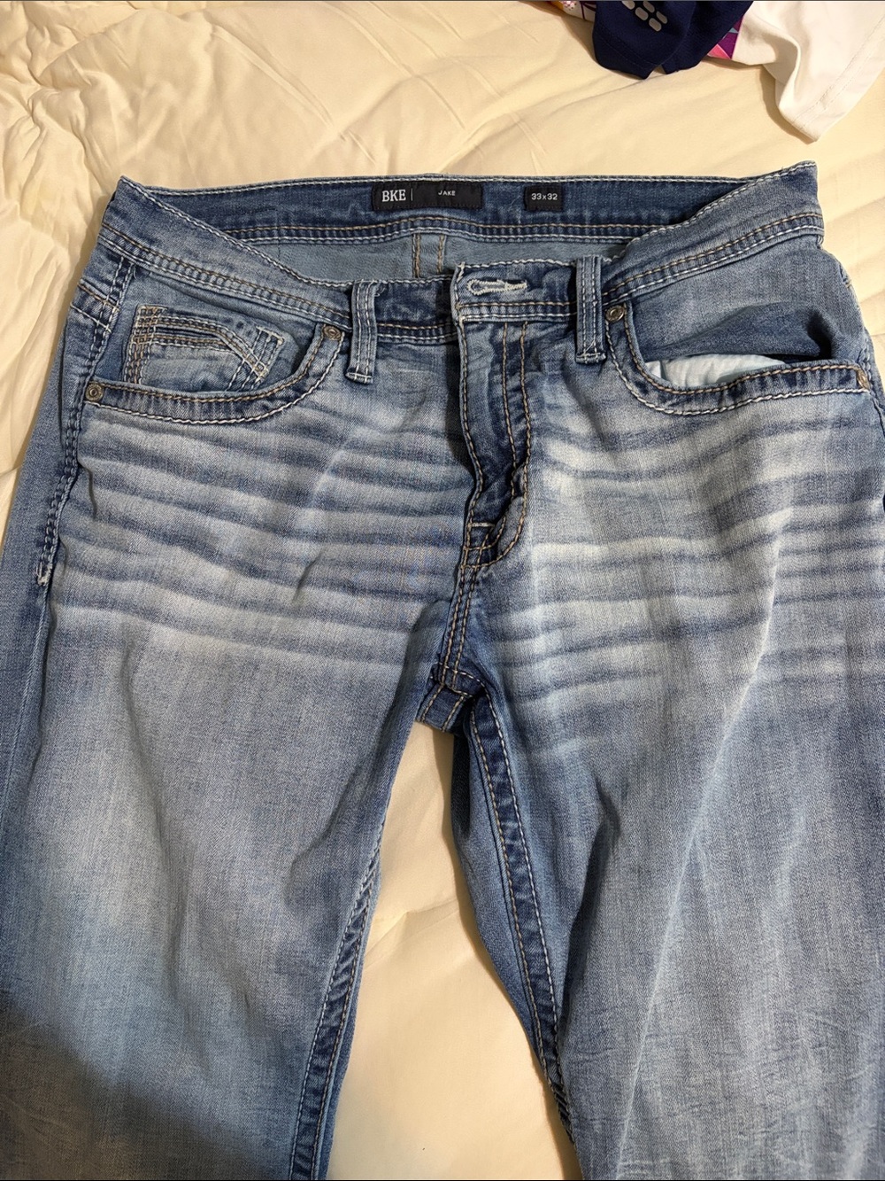 BKE Men’s Light Blue Bootcut 33W 32L